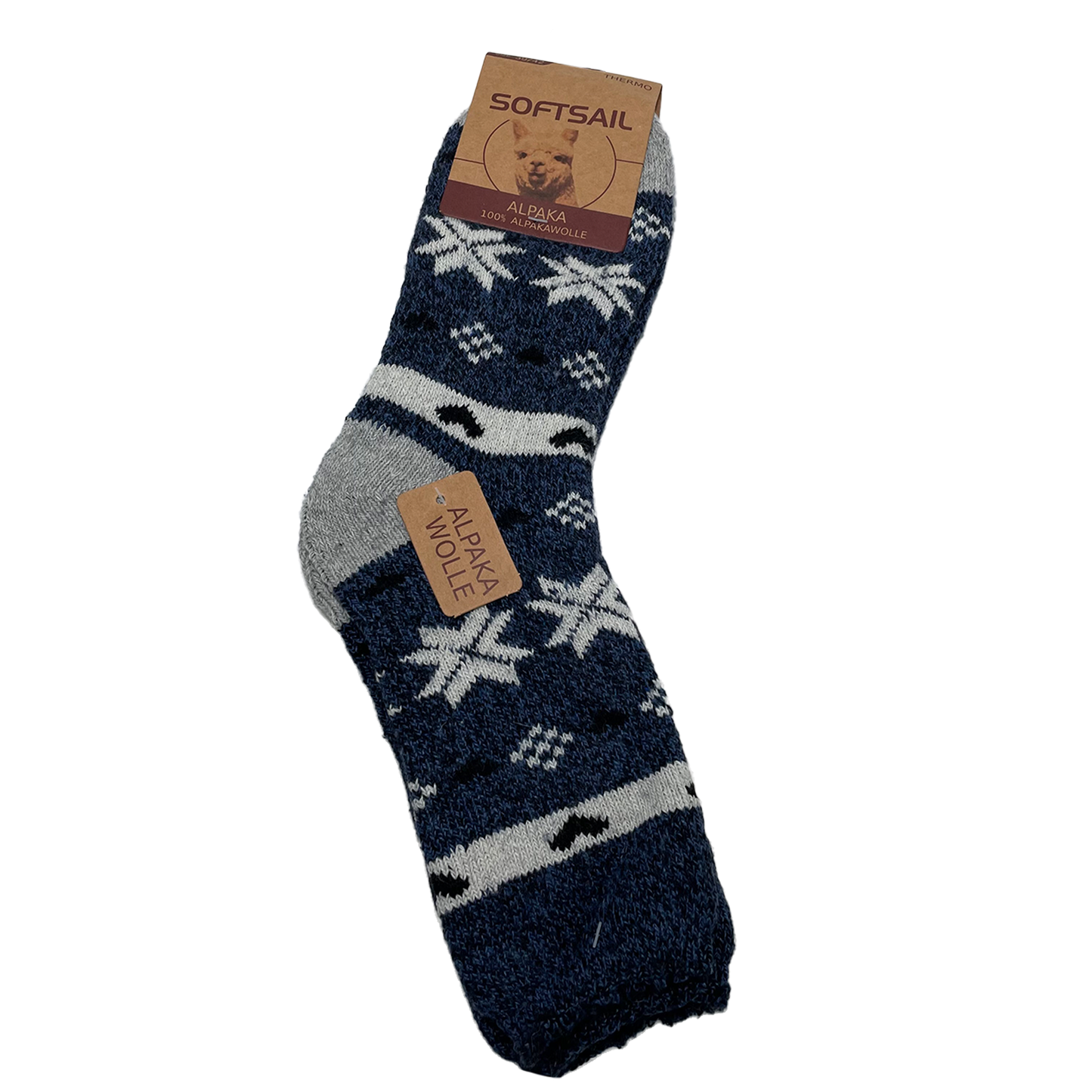 3/6 Paar Alpaka Socken Damen Wollsocken Wintersocke dick gestrickt Strümpfe warm