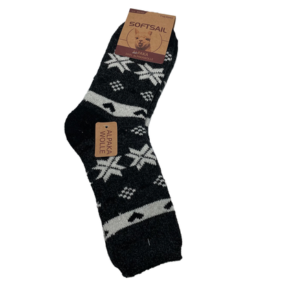 3/6 Paar Alpaka Socken Damen Wollsocken Wintersocke dick gestrickt Strümpfe warm